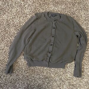Lafayette 148 New York Gray Button Down Shirt